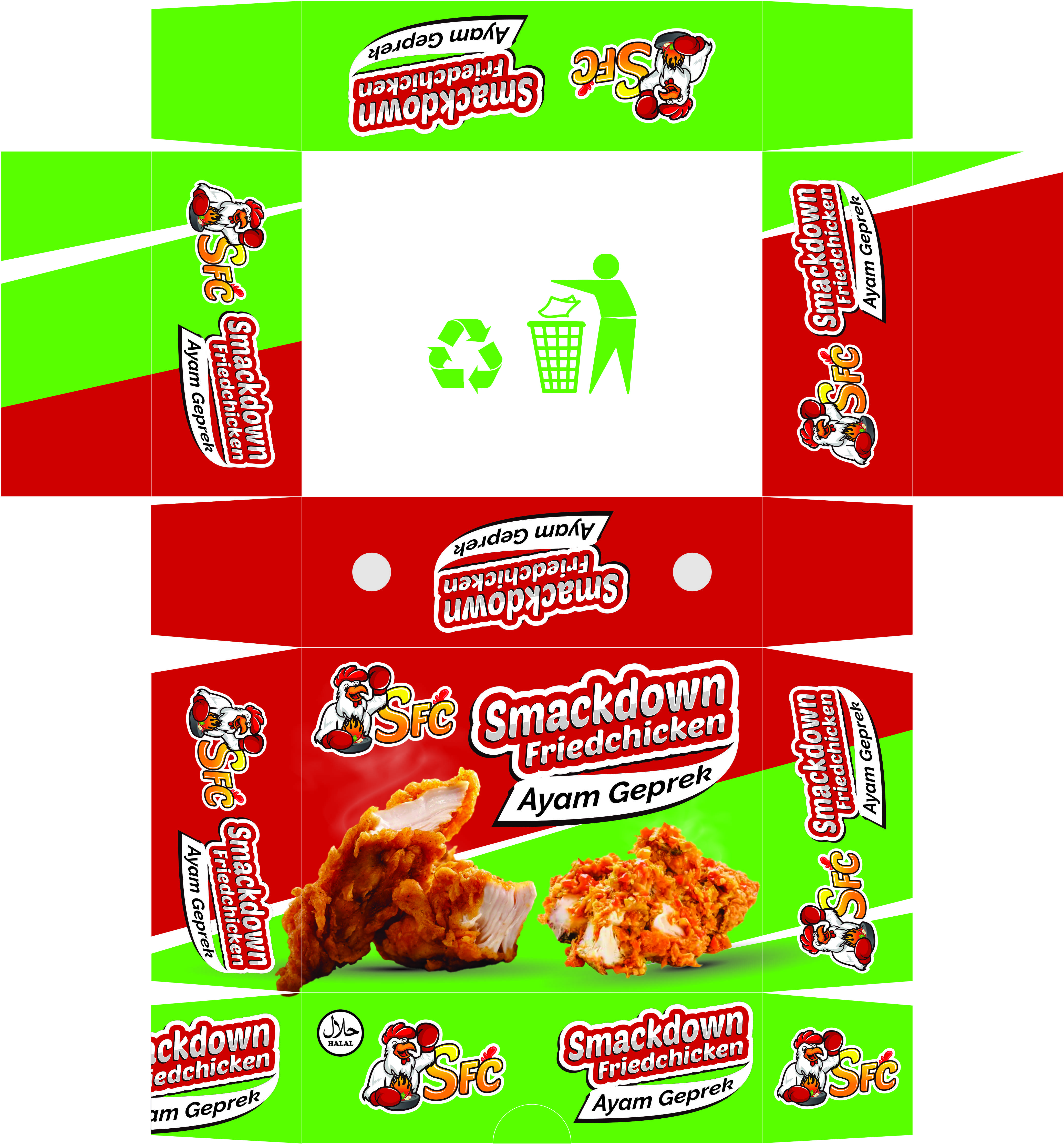 Design Kemasan Ayam Geprek